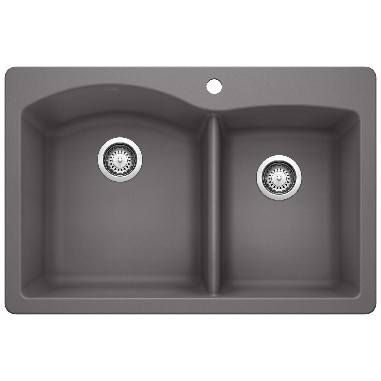 BLANCO Diamond SILGRANIT 33" 60/40 Double Bowl Dual Mount Kitchen Sink