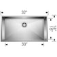 BLANCO Quatrus R0 32" Single Bowl Undermount Stainless Steel Kitchen Sink
