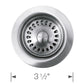 Blanco Stainless Steel Decorative Basket Strainer for sinks with a tight seal and functional design.