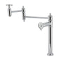 Kingston Brass KS3703CG Fuller Deck Mount Pot Filler Faucet, Antique Brass with foldable swing arms
