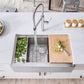 BLANCO Quatrus R15 Ergon 33" Single Bowl Apron-Front Stainless Steel Farmhouse Sink
