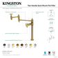 Kingston Brass KS3703RKX Webb Deck Mount Pot Filler Faucet with Knurled Handle, Antique Brass design and features diagram