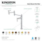 Kingston Brass KS3703AL Restoration Deck Mount Pot Filler Faucet, Antique Brass with dual swing joints spout