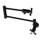 Kingston Brass KS4107ZX Millennium Wall Mount Pot Filler Faucet, Brushed Brass in Oil Rubbed Bronze finish