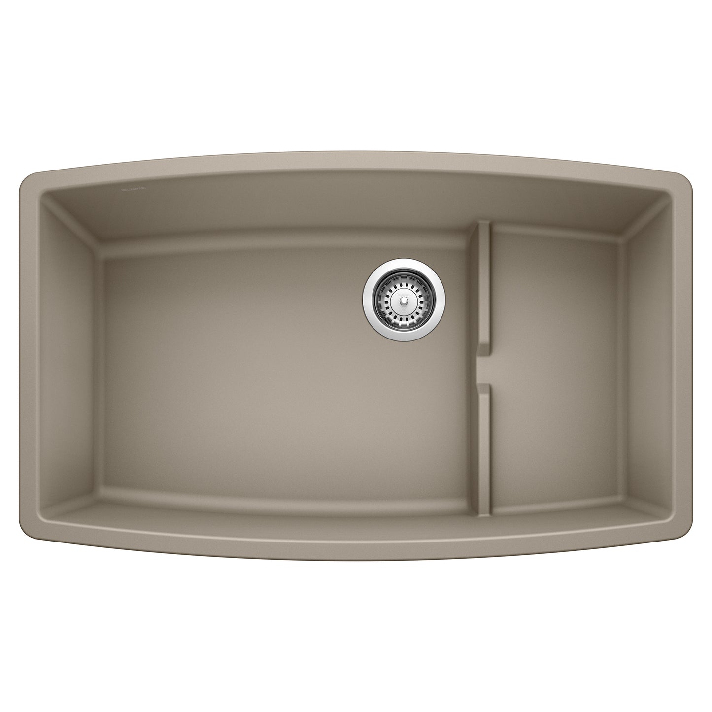 BLANCO Performa Cascade SILGRANIT 32" Single Bowl Undermount Kitchen Sink with Colander