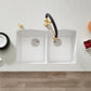 BLANCO Diamond SILGRANIT 32" 50/50 Double Bowl Undermount Kitchen Sink