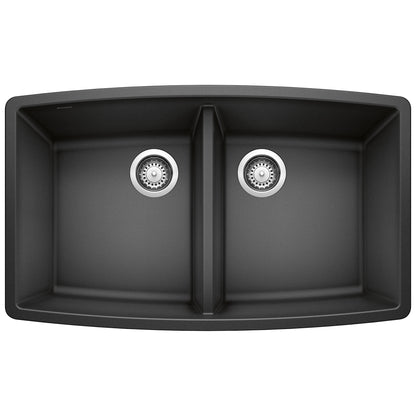 BLANCO Performa SILGRANIT 33" 50/50 Double Bowl Undermount Kitchen Sink