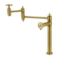 Kingston Brass KS3703CG Fuller Deck Mount Pot Filler Faucet, Antique Brass with foldable swing arms