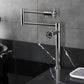 Kingston Brass KS4703RKX Webb Deck Mount Pot Filler Faucet with Knurled Handle, Antique Brass