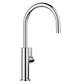 BLANCO Culina II High Arc Beverage Faucet Compatible with Reverse Osmosis Systems in chrome finish with gooseneck design.