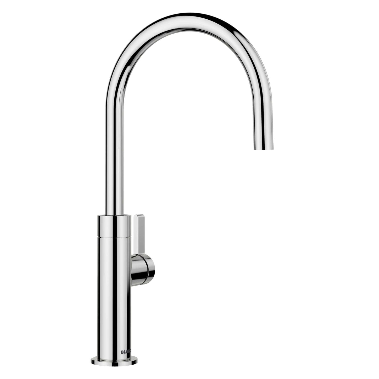 BLANCO Culina II High Arc Beverage Faucet Compatible with Reverse Osmosis Systems in chrome finish with gooseneck design.