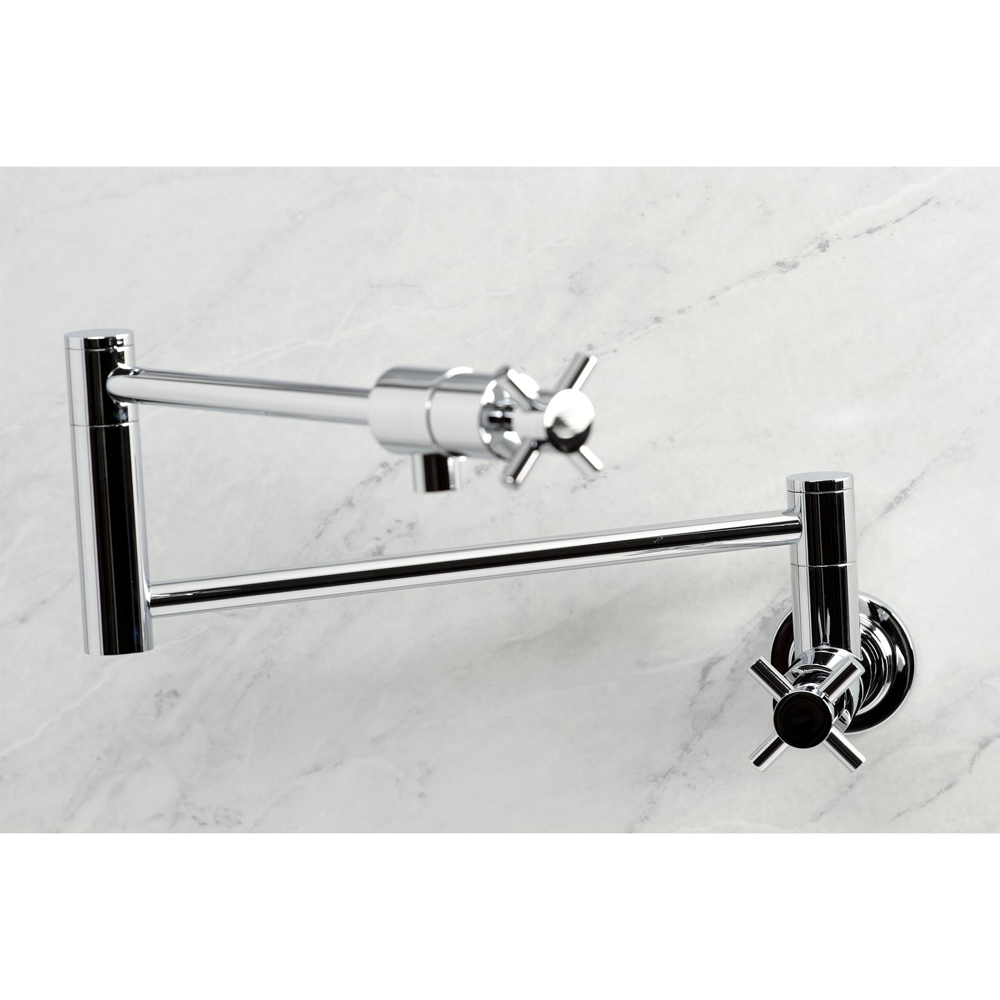 Kingston Brass KS4103DX Concord Wall Mount Pot Filler Faucet, Antique Brass in stylish chrome finish