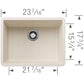 BLANCO PRECIS 24" SILGRANIT Compact Undermount Sink