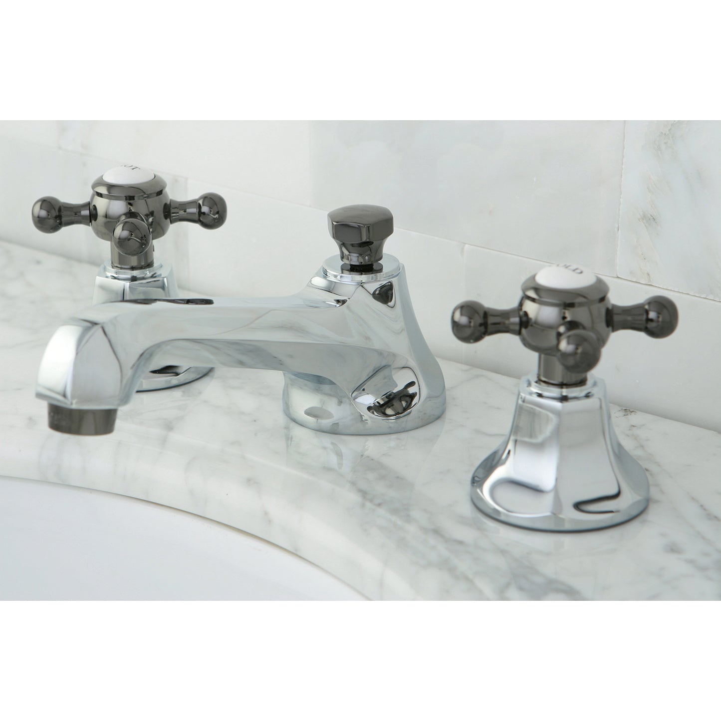 Kingston Brass NS4460BX Water Onyx Widespread Bathroom Faucet