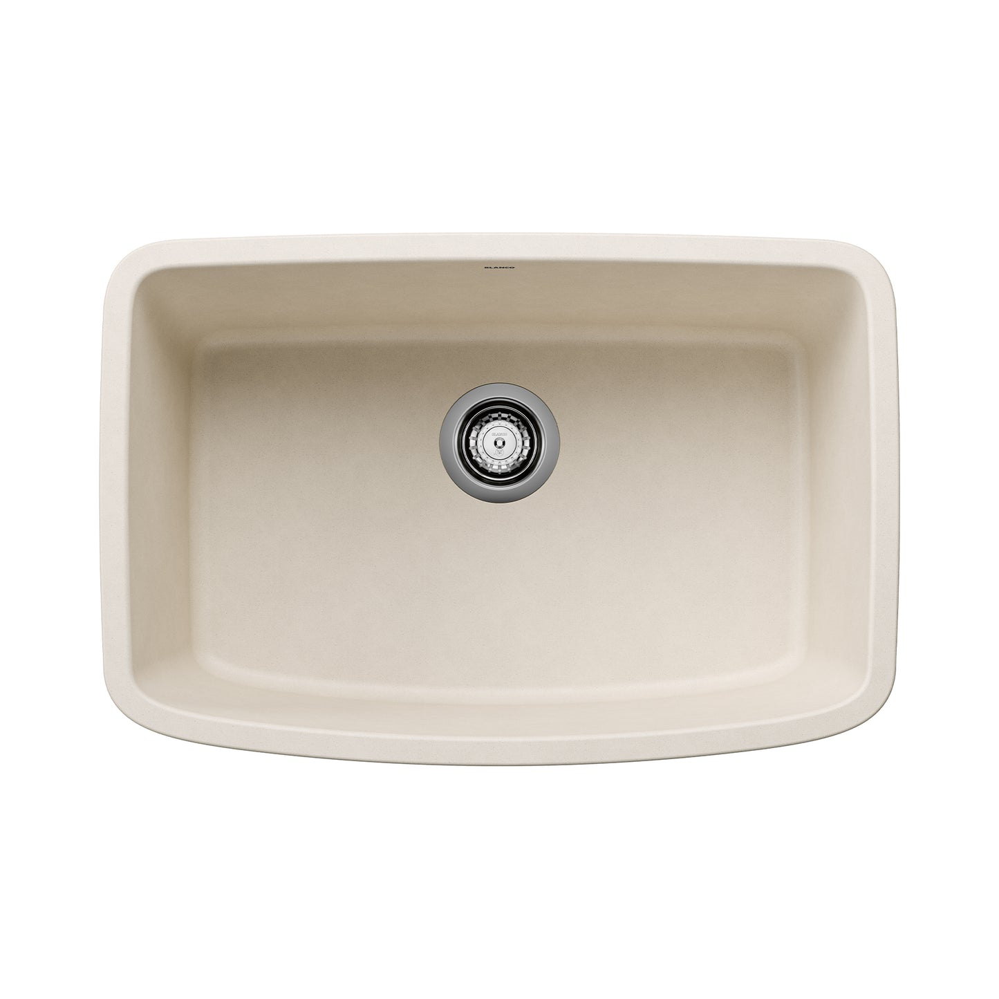 BLANCO Valea SILGRANIT 27" Single Bowl Undermount Kitchen Sink with elegant curved design.