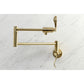 Kingston Brass KS4103DFL NuWave Wall Mount Pot Filler Faucet, Antique Brass image showcasing the foldable swing arms.