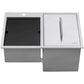 Ruvati Insulated Ice Chest and Outdoor Sink - Showing Uninstalled Product and Ice Chest Lid