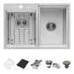 Ruvati Insulated Ice Chest and Outdoor Sink - Top View Showing Included Accessories