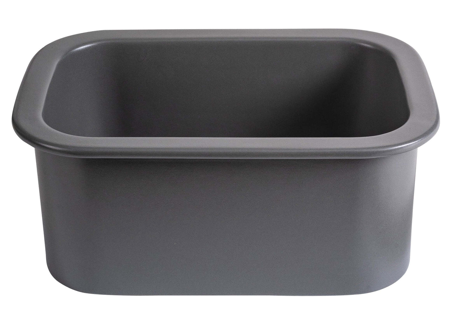 Alfi 13" x 19" Dual Mount Fireclay Prep Sink - ABF1319UD in sleek gray finish, showcasing compact design for kitchen use.
