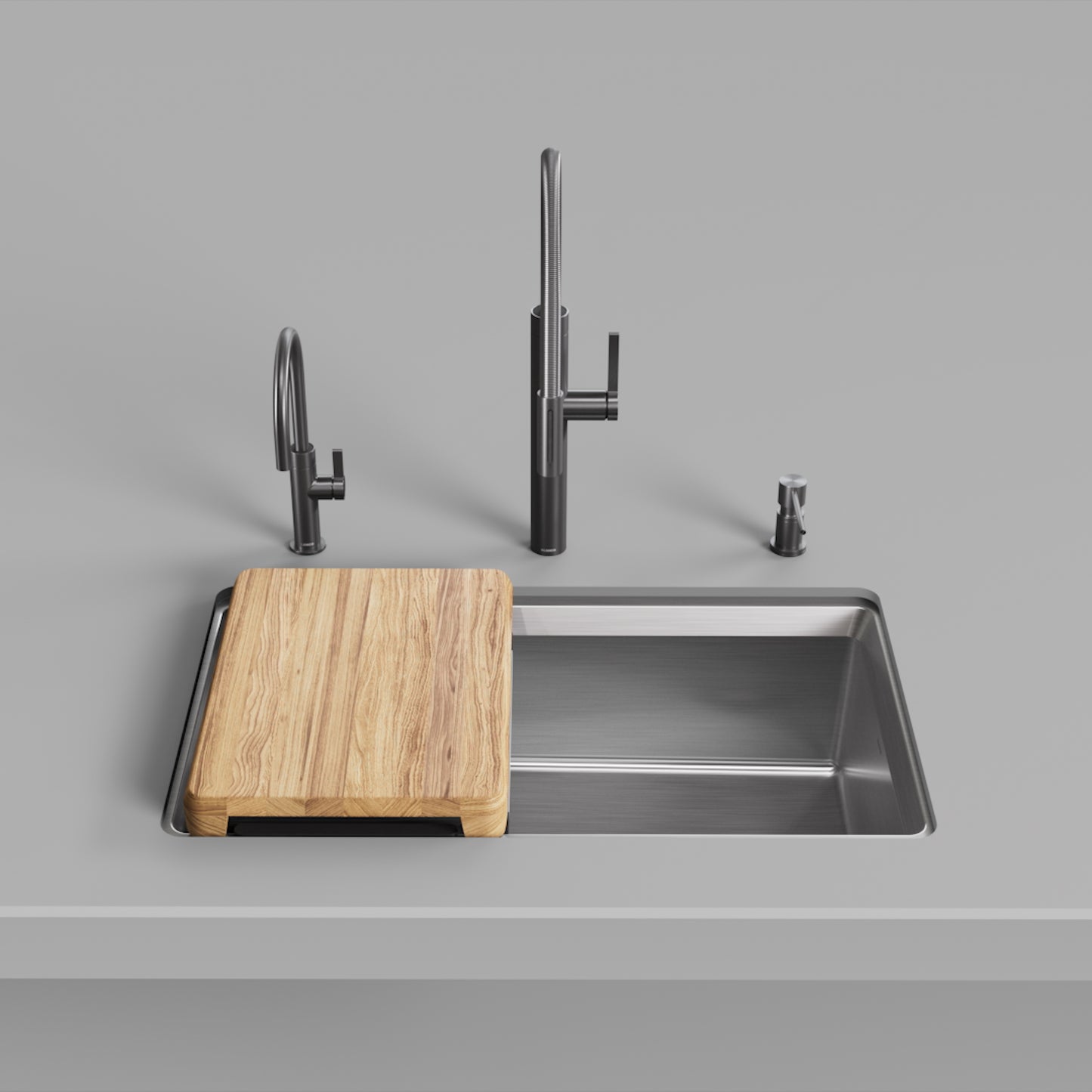 BLANCO Inteos 33" Single Bowl Reversible Undermount Stainless Steel Workstation Kitchen Sink with cutting board