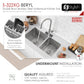 Stylish S-322XG 33" Undermount 60/40 Double Bowl Kitchen Sink