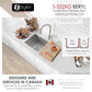 Stylish S-322XG 33" Undermount 60/40 Double Bowl Kitchen Sink