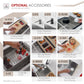 Stylish S-322XG 33" Undermount 60/40 Double Bowl Kitchen Sink