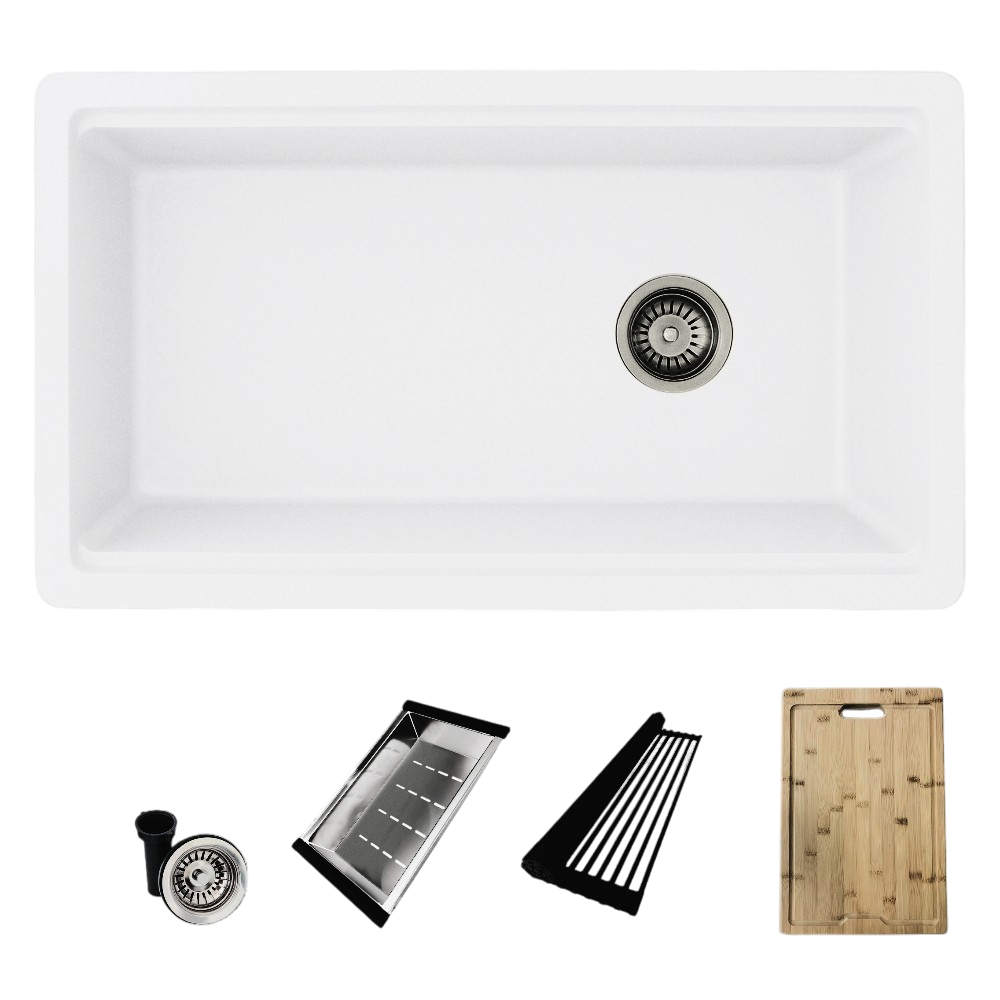 Stylish 32" Composite Granite Workstation Kitchen Sink