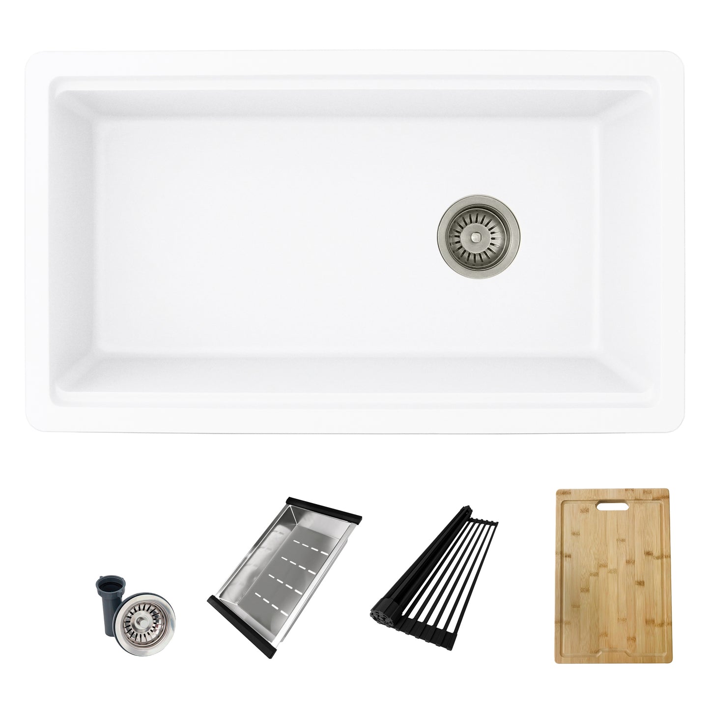 Stylish 32" Composite Granite Workstation Kitchen Sink