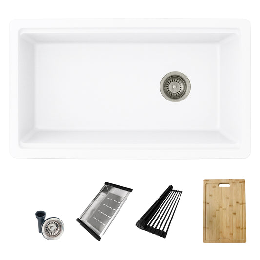 Stylish 32" Composite Granite Workstation Kitchen Sink