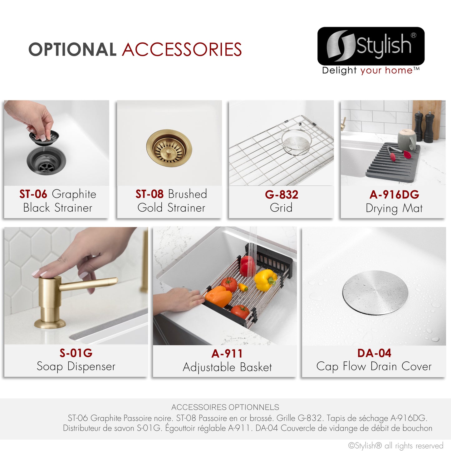 Stylish 32" Composite Granite Workstation Kitchen Sink