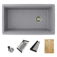 Stylish 32" Composite Granite Workstation Kitchen Sink