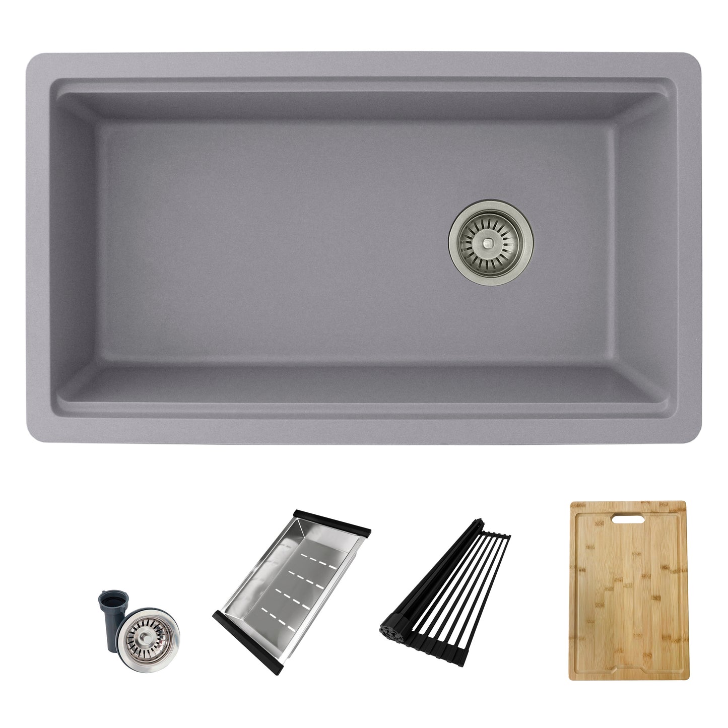 Stylish 32" Composite Granite Workstation Kitchen Sink