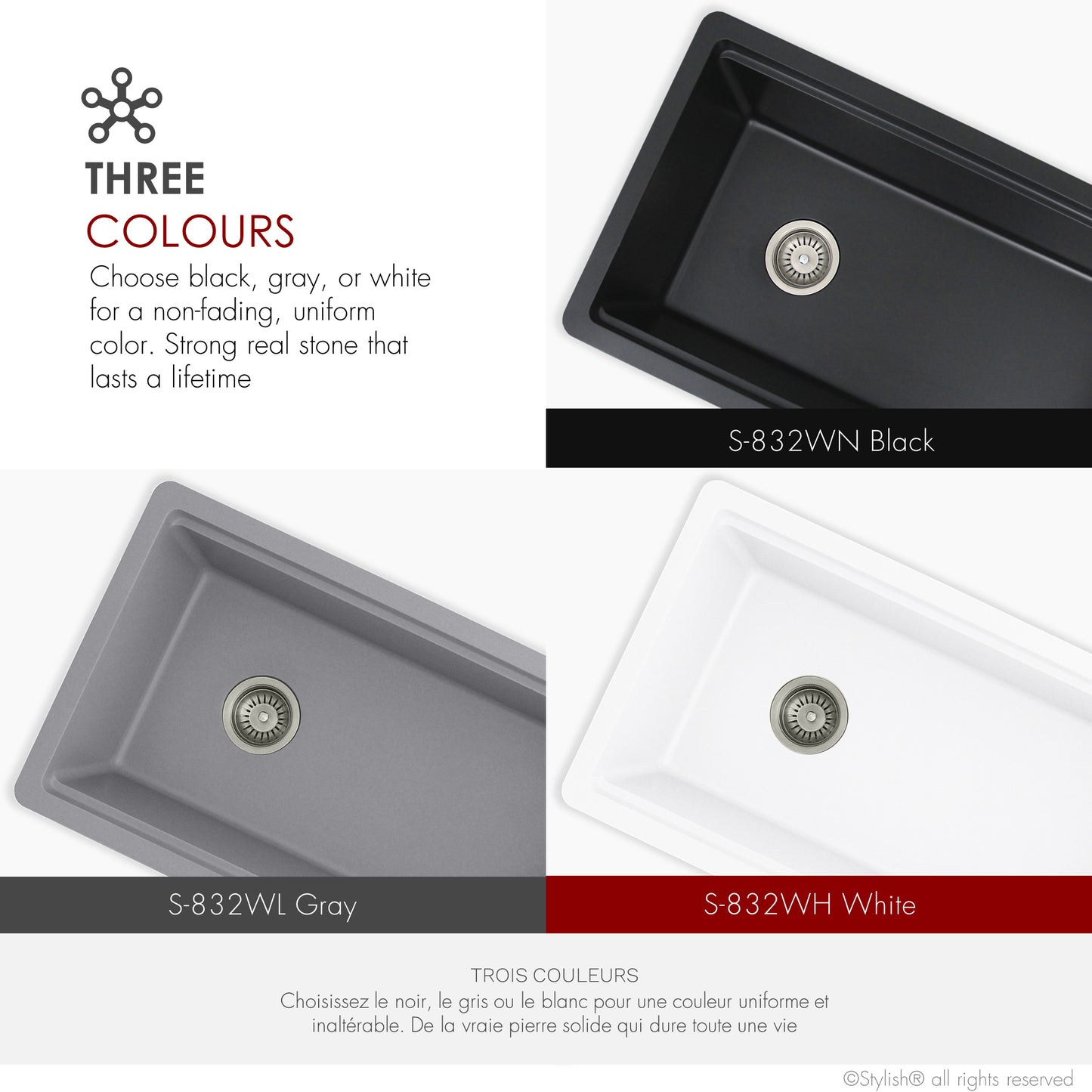 Stylish 32" Composite Granite Workstation Kitchen Sink