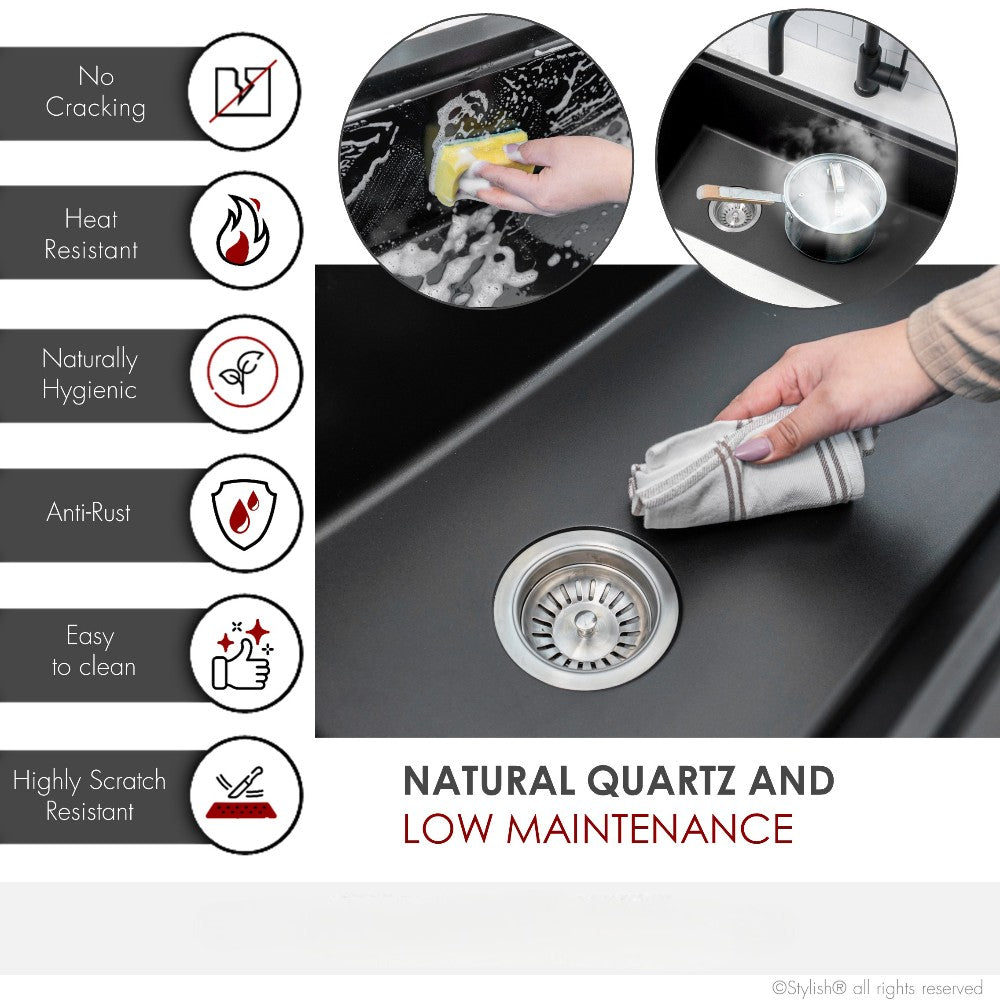 Stylish 32" Composite Granite Workstation Kitchen Sink