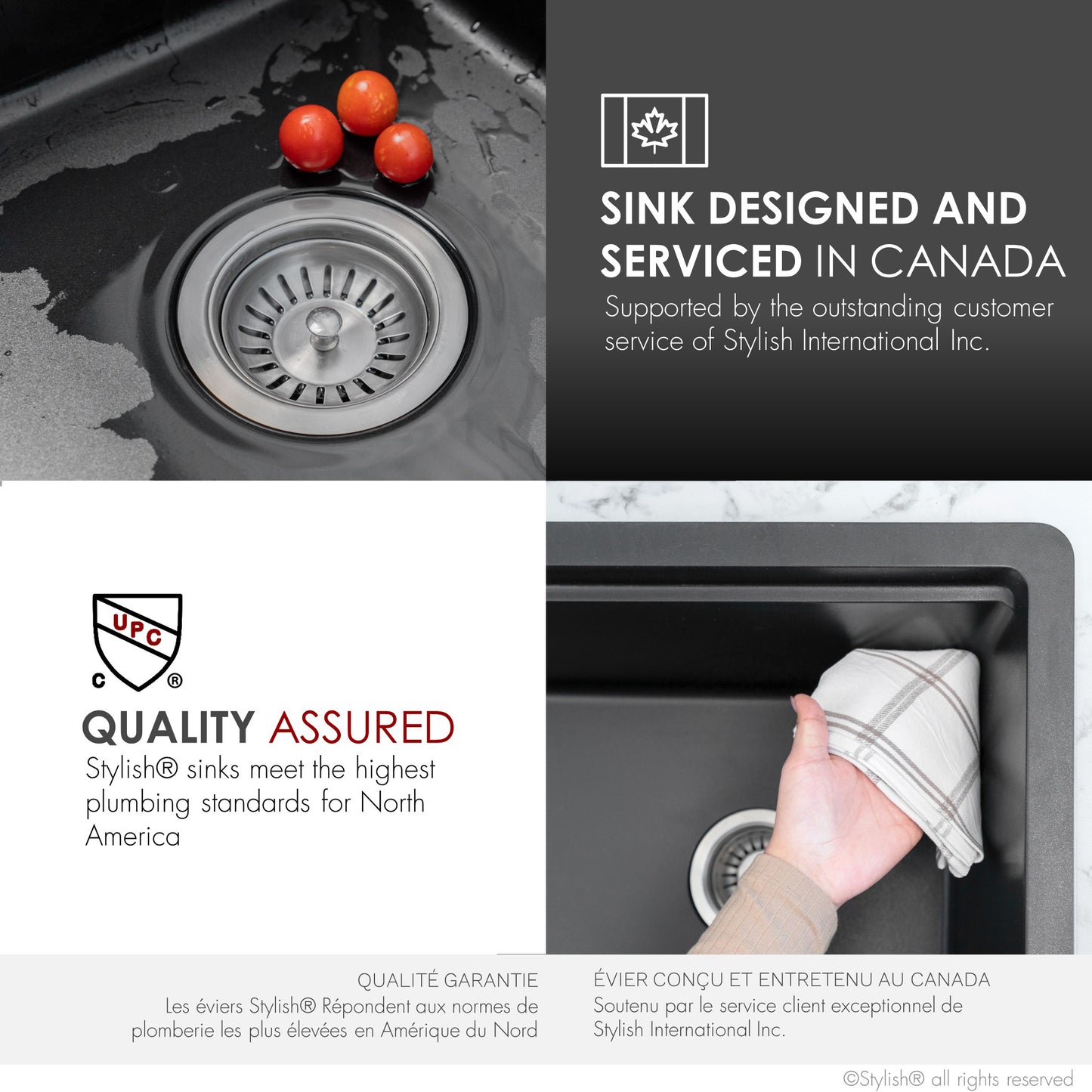 Stylish 32" Composite Granite Workstation Kitchen Sink