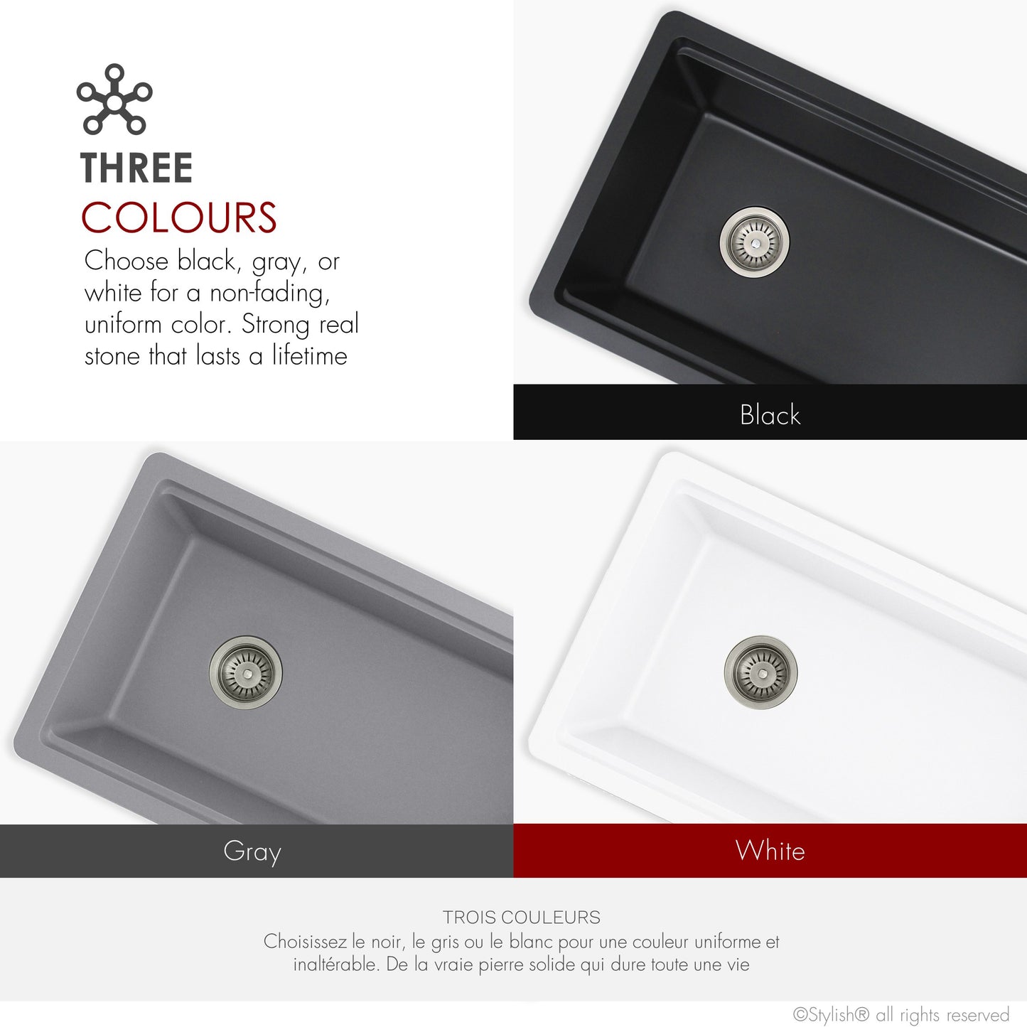 Stylish 32" Composite Granite Workstation Kitchen Sink