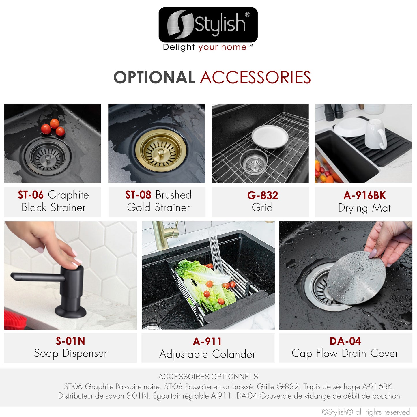 Stylish 32" Composite Granite Workstation Kitchen Sink