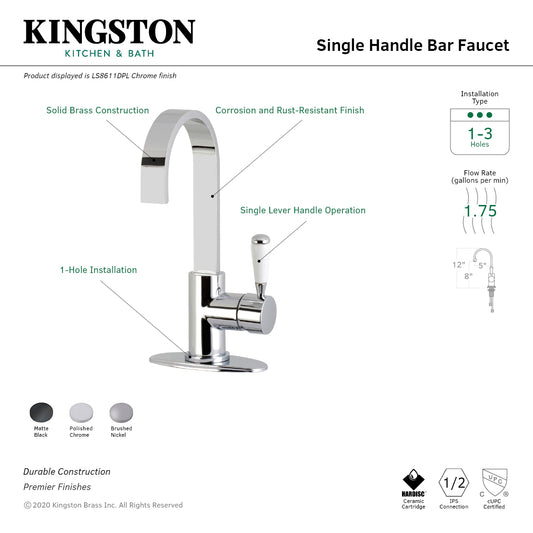 Kingston Brass LS8618DPL Paris Single-Handle Bar Faucet