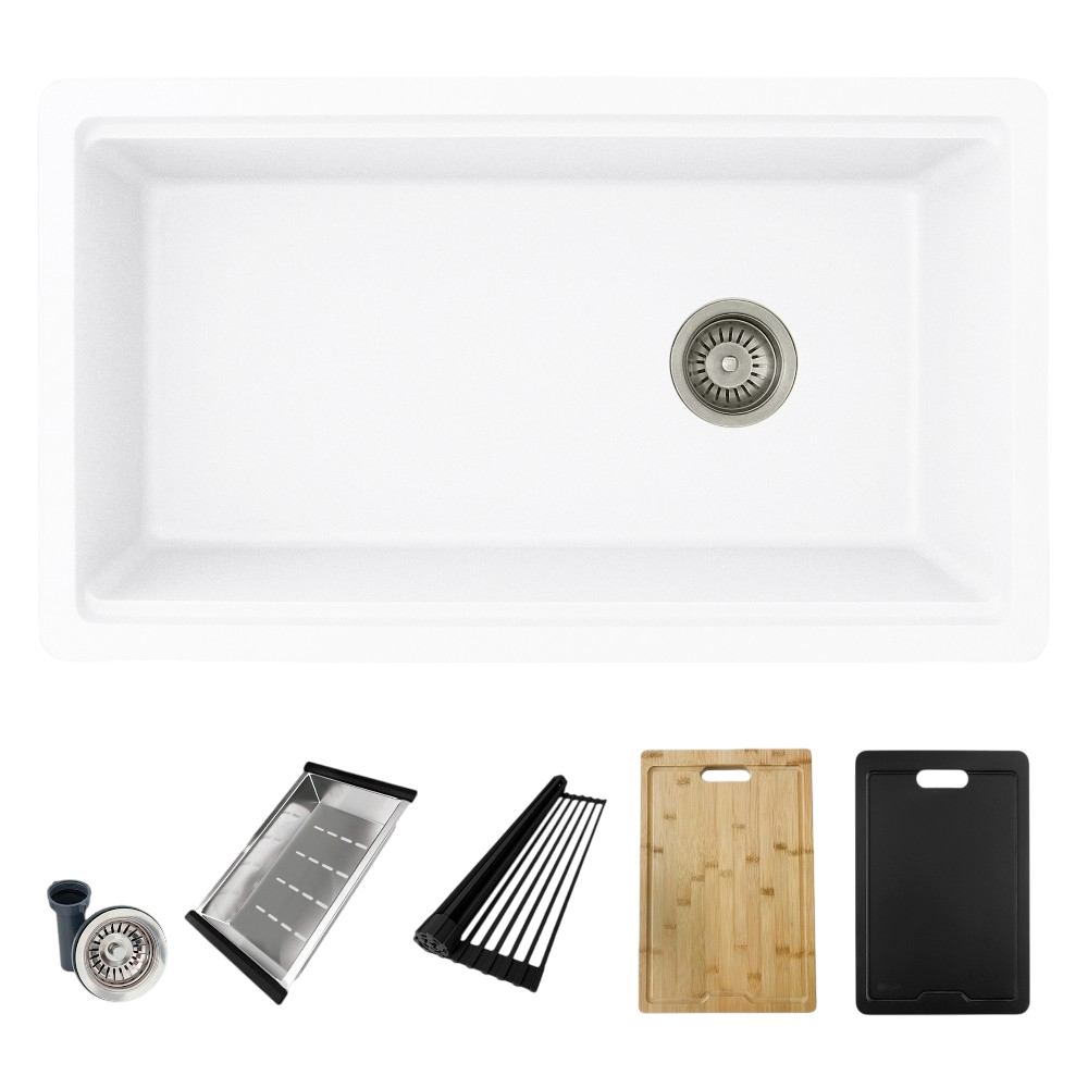 Stylish 32" Composite Granite Workstation Kitchen Sink