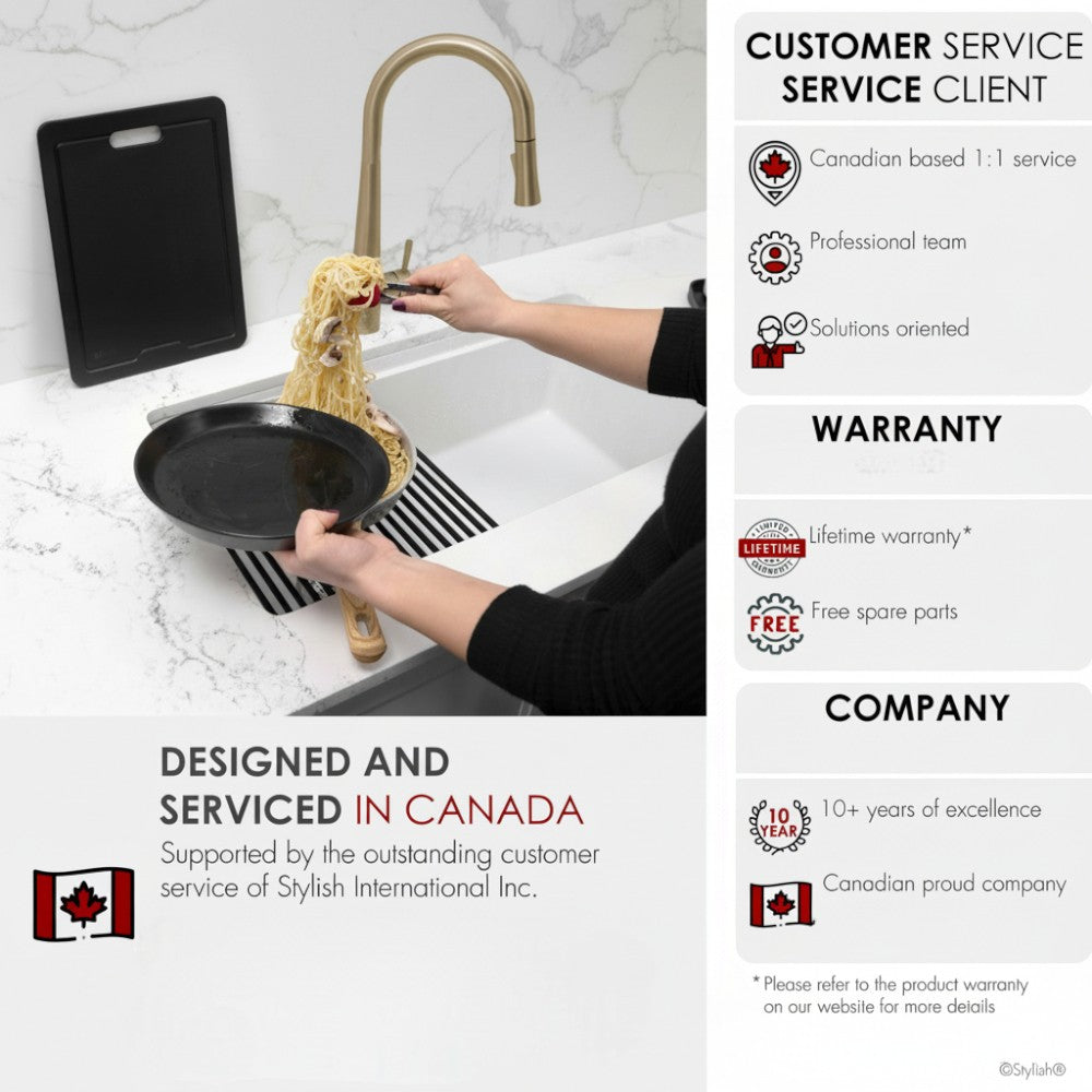 Stylish 32" Composite Granite Workstation Kitchen Sink