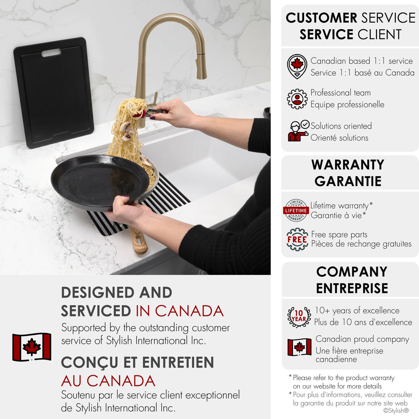 Stylish 32" Composite Granite Workstation Kitchen Sink