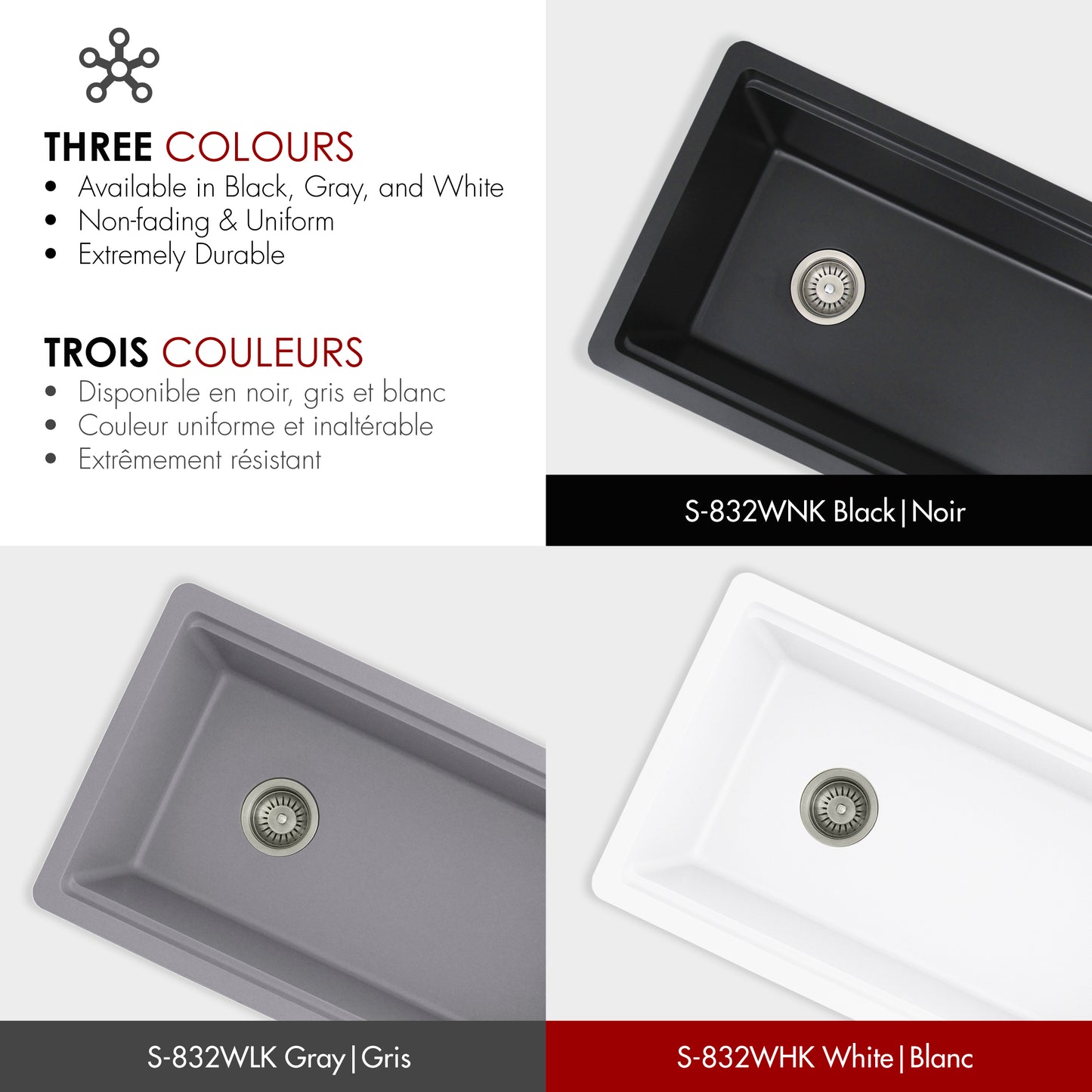 Stylish 32" Composite Granite Workstation Kitchen Sink