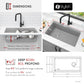 Stylish 32" Composite Granite Workstation Kitchen Sink