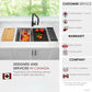 Stylish 32" Composite Granite Workstation Kitchen Sink
