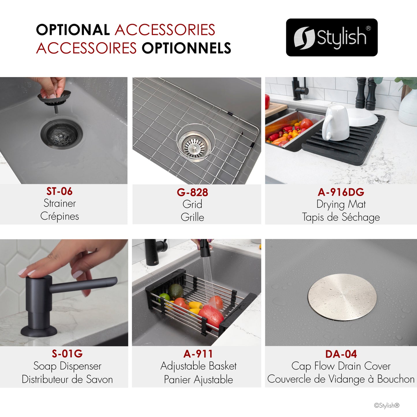 Stylish 32" Composite Granite Workstation Kitchen Sink