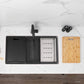 Stylish 32" Composite Granite Workstation Kitchen Sink