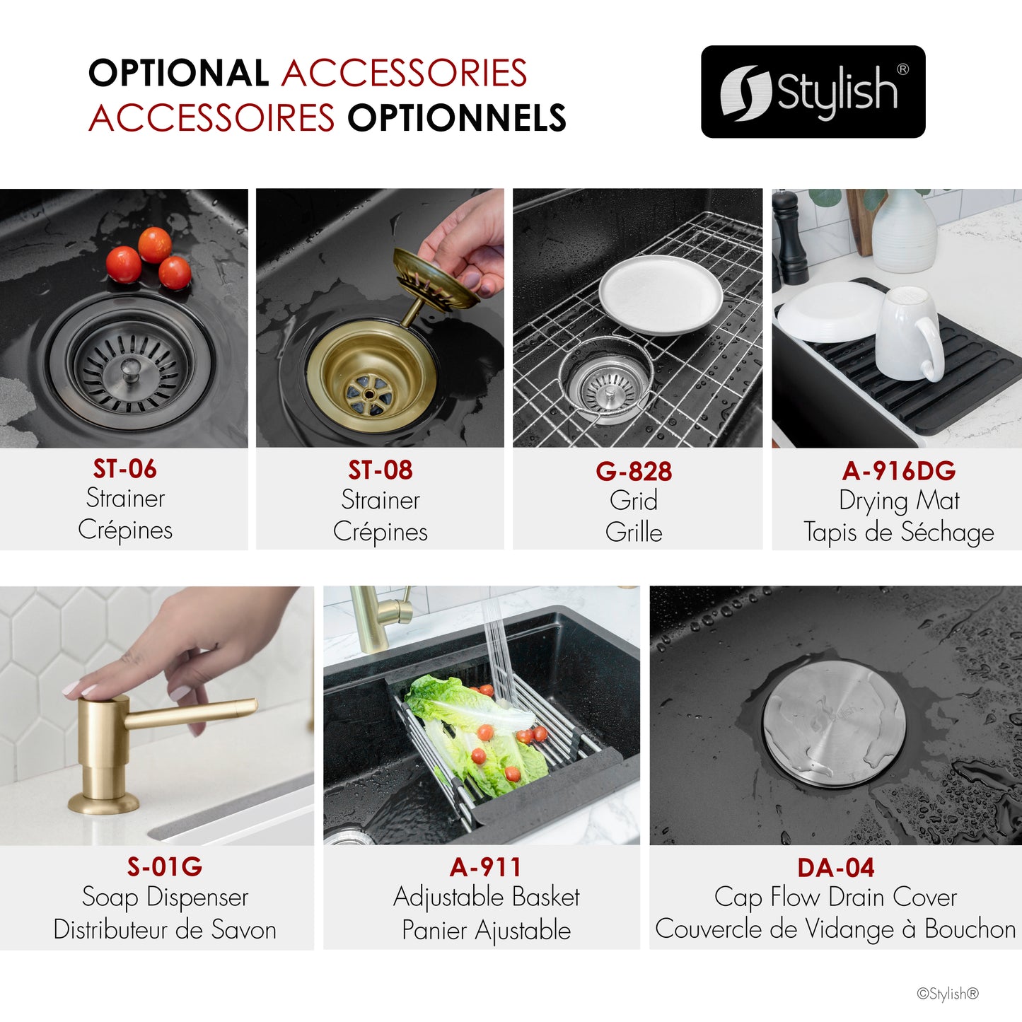 Stylish 32" Composite Granite Workstation Kitchen Sink