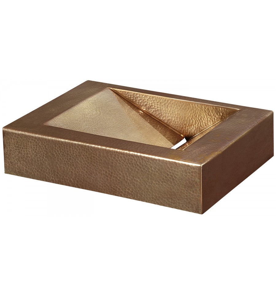 Thompson Soltepec 19" Hammered Antique Satin Gold Rectangular Bathroom Sink - BRSD-1914ASG - view 2