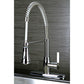 Gourmetier GSY8878CTL Continental Single-Handle Deck-Mount Pre-Rinse Kitchen Faucet, Brushed Nickel